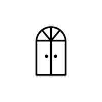 Window icon with outline style vector