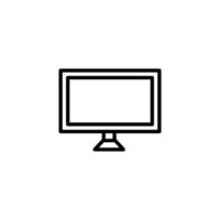 Monitor icon with outline style vector