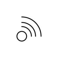 Signal icon with outline style vector