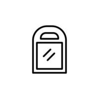 Mirror icon with outline style vector