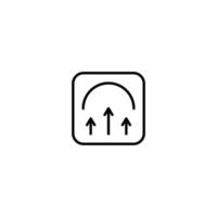 Navigation icon with outline style vector