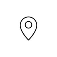 Location icon with outline style vector