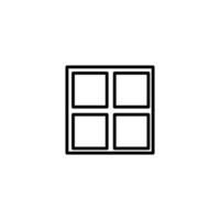 Window icon with outline style vector