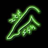 leg pain neon glow icon illustration vector
