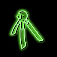 step crimper neon glow icon illustration vector