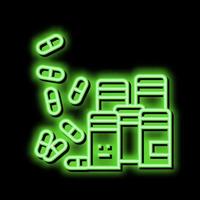 pills homeopathy containers neon glow icon illustration vector