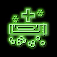 medical drug homeopathy neon glow icon illustration vector