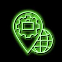 legal address neon glow icon illustration vector