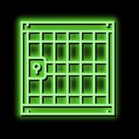 prison law dictionary neon glow icon illustration vector