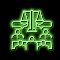 arbitration law dictionary neon glow icon illustration vector