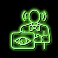 witness law dictionary neon glow icon illustration vector