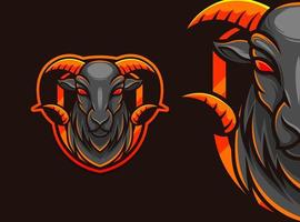 Head of Goat for E-Sport Mascot Logo vector