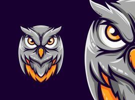 Owl Illustration for E-Sport Mascot Logo vector