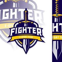Fighter Esport Team Modern Esport Logo vector