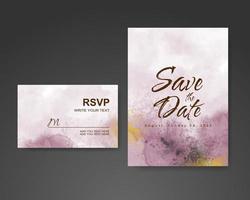 Wedding invitation with abstract watercolor background vector