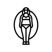 apple female body type line icon vector illustration