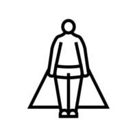 pear male body type line icon vector illustration