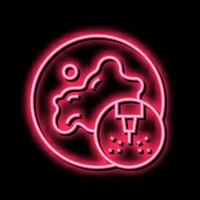 resurfacing laser neon glow icon illustration vector