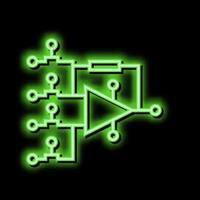 hardware model neural network neon glow icon illustration vector