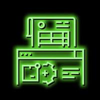 documentation delivery service neon glow icon illustration vector