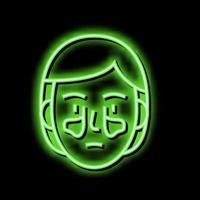 sinusitis disease neon glow icon illustration vector