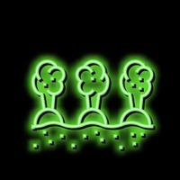 harvest gardening neon glow icon illustration vector