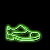 leather shoe care neon glow icon illustration vector