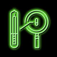 reseaching rfid chip neon glow icon illustration vector