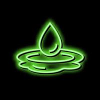 drop water neon glow icon illustration vector