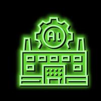 plant aluminium production neon glow icon illustration vector