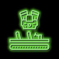 engine installing car neon glow icon illustration vector