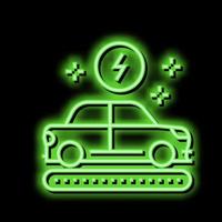 manufacturing electric car neon glow icon illustration vector