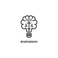 Vector sign brainstorm symbol is isolated on a white background. icon color editable.