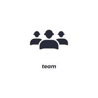 Vector sign team symbol is isolated on a white background. icon color editable.