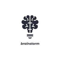 Vector sign brainstorm symbol is isolated on a white background. icon color editable.