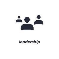 Vector sign leadership symbol is isolated on a white background. icon color editable.