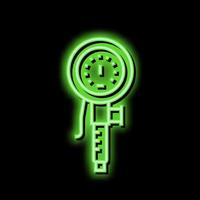 pressure measurement part of air compressor neon glow icon illustration vector