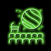 hall of planetarium neon glow icon illustration vector