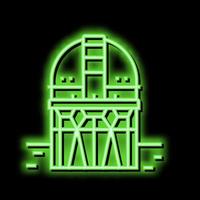 building planetarium neon glow icon illustration vector