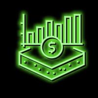 investment land neon glow icon illustration vector