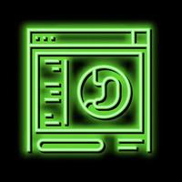 inspection bariatric neon glow icon illustration vector