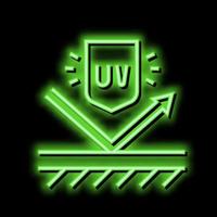 ultra violet uv protect layer neon glow icon illustration vector