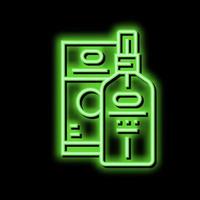 essential oil neon glow icon illustration vector