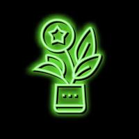 growth bonus neon glow icon illustration vector