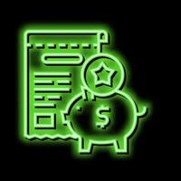 collect bonus neon glow icon illustration vector