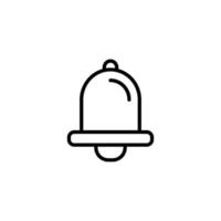 Bell icon with outline style vector