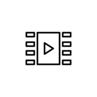 Movie player icon with outline style vector