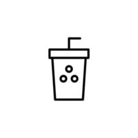 bebida icono con contorno estilo vector