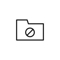 Folder icon with outline style vector