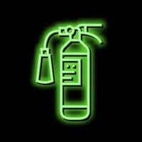 fire extinguisher neon glow icon illustration vector